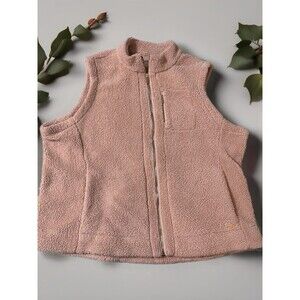 Calvin Klein Women’s Vest Size 2x Performance Rose-Pink Sherpa Fleece Zip Up